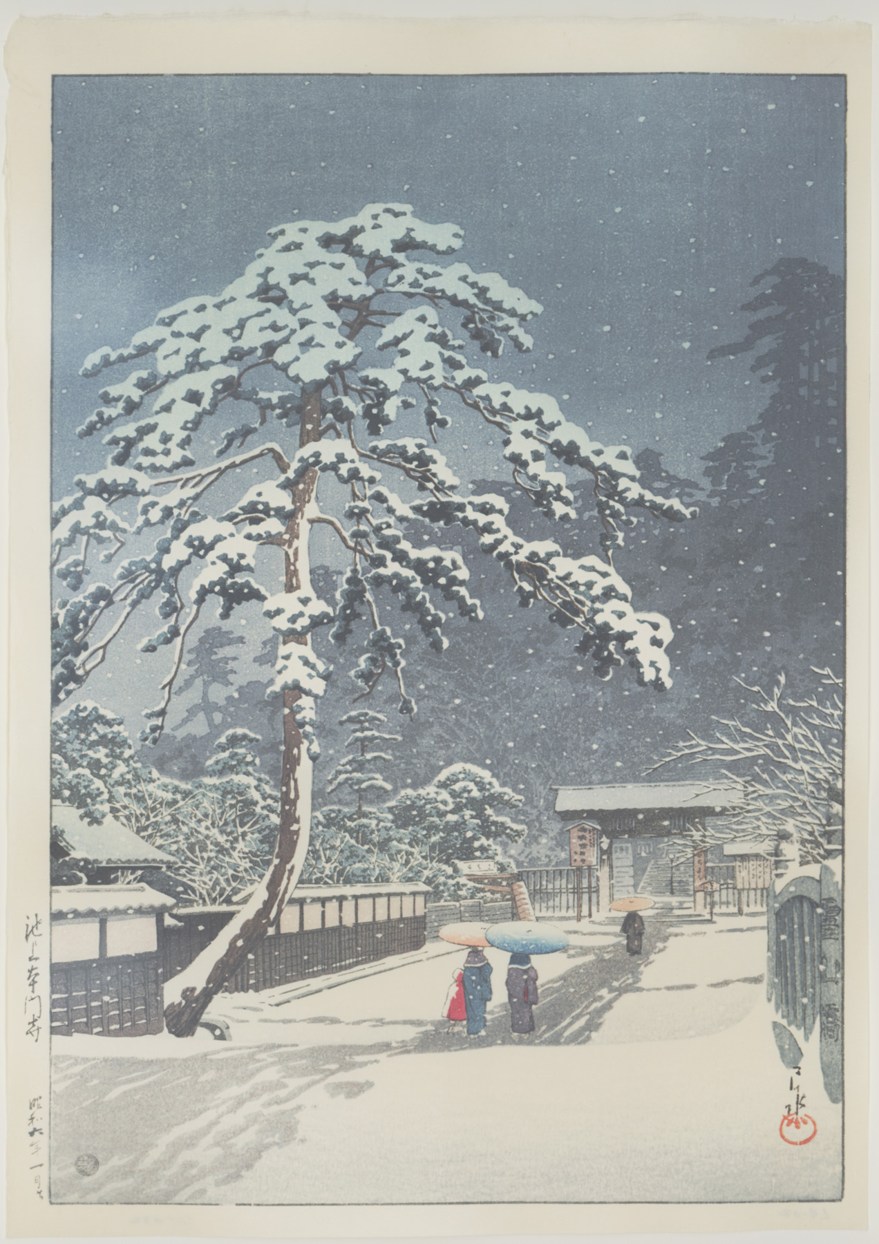 Honmon Temple, Ikegami - The Lavenberg Collection of Japanese Prints