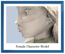 female character model made in blender