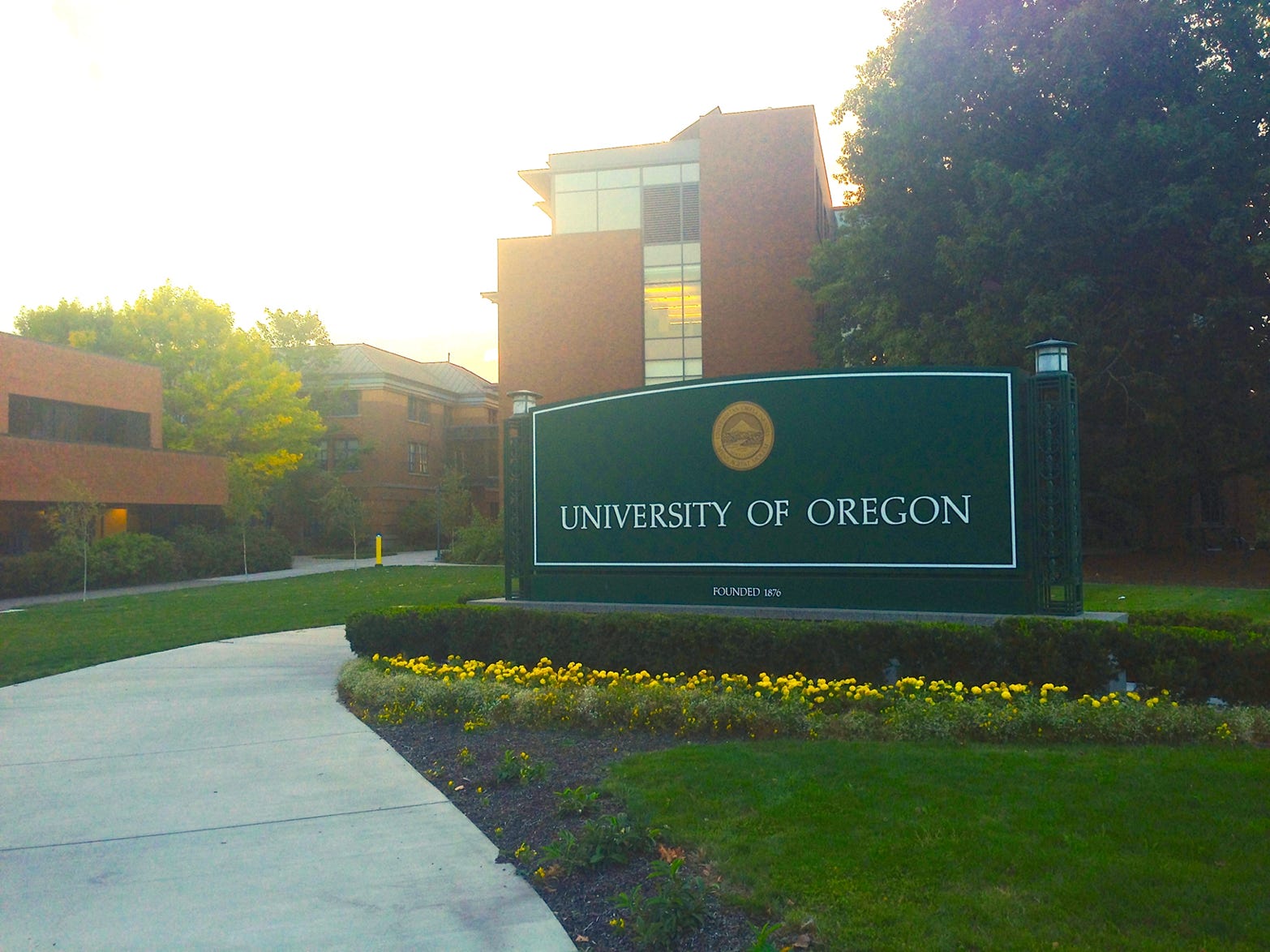 University of Oregon sign