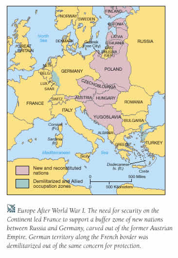 Map Of Europe After Ww 1