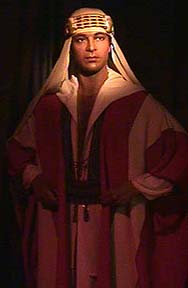 [Rudolph Valentino as The Sheik]