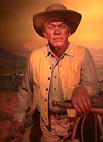 [Ward Bond as wagon master]