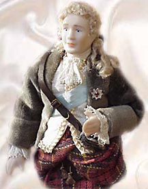One-of-a-kind Bonnie Prince Charlie porcelain doll