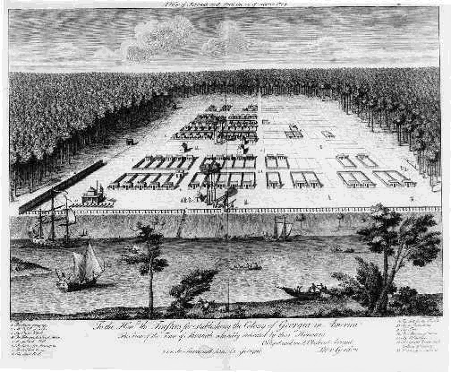 Savannah, Georgia, ca. 1734.
