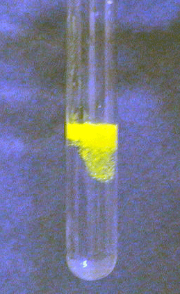 picture of precipitation of bright yellow lead chromate
