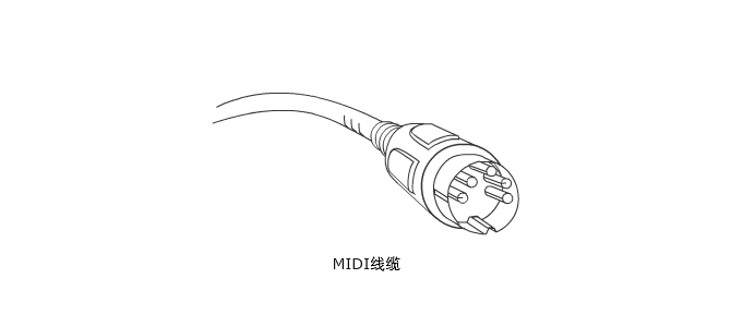A MIDI cable.